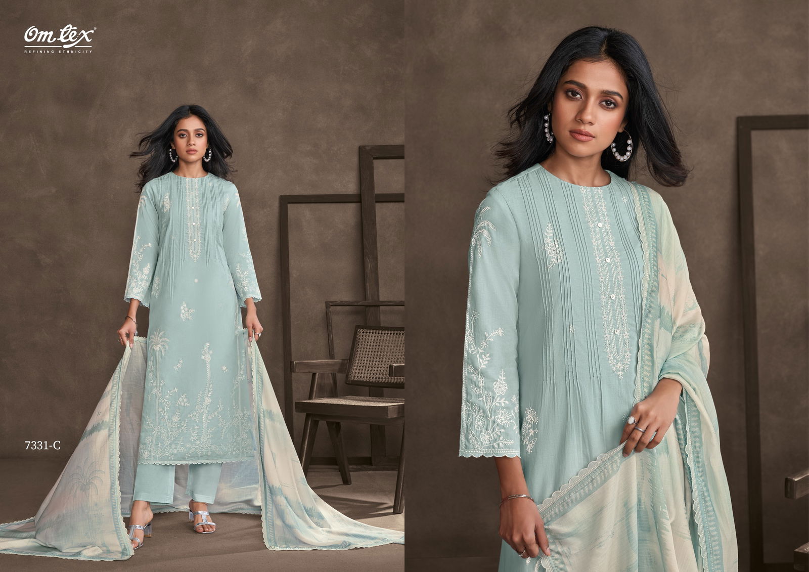 Pearline By Omtex Lawn Cotton Embroidery Salwar Kameez Wholesale Online